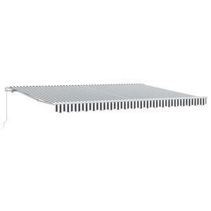 vidaXL Tenda da Sole Retrattile Manuale Antracite e Bianco 450x300 cm