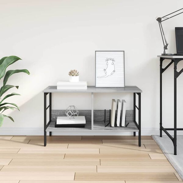 vidaXL Libreria Grigio Sonoma 82 x 32 x 47 cm Legno multistrato