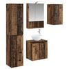 vidaXL Set di Armadi da Bagno 5 pcs Legno antico 50 x 14,5 x 70 cm