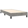 vidaXL Letto a Molle con Materasso e LED Grigio Chiaro 90x190 cm Velluto