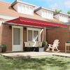 vidaXL Tenda Retrattile Rosso 450 &times; 350 cm Poliestere e Acciaio