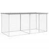 vidaXL Gabbia per polli con tetto grigio chiaro 203x98x90 cm in acciaio zincato