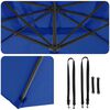 vidaXL Parasol Roma a braccio Blu e Nero 352 x 251 x 260 cm