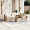 vidaXL Set Divano da Giardino 8 pz con Cuscini Beige in Polyrattan