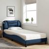 vidaXL Letto con Materasso Hvar Blu 80x200 cm in Tessuto