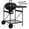 vidaXL Griglia a carbone con tubi affumicatori 91 x 71 x 107 cm Nero