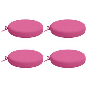 vidaXL Cuscini per Seduta SOEST 4 pz 100% Poliestere Rosa &Oslash; 35 x 7 cm