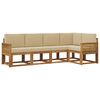 vidaXL Set di divani da esterno 5 pcs Naturale e Beige Poliestere