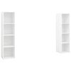 vidaXL Mobili Porta TV 2 pz Bianco 142,5x35x36,5 cm Legno Multistrato