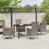 vidaXL Set da Pranzo per Giardino con cuscino 5 pcs Grigio