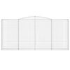 vidaXL Cesto Gabbione ad Arco 400x30x180/200 cm Ferro Zincato