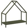 vidaXL Rastrelliera per Legna da Ardere Verde Oliva 60x25x60 cm