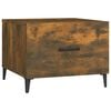 vidaXL Tavolino da Salotto con Gambe in Metallo Rovere Fumo 50x50x40cm