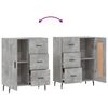 vidaXL Credenza Grigio Cemento 69,5x34x90 cm in Legno Multistrato
