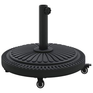 vidaXL Base per ombrellone 15.6 kg Nero Ferro Circolare