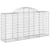 vidaXL Cesto Gabbione ad Arco 200x50x100/120 cm Ferro Zincato