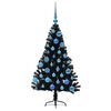 vidaXL Albero di Natale artificiale con luci integrate Nero 120 cm PVC