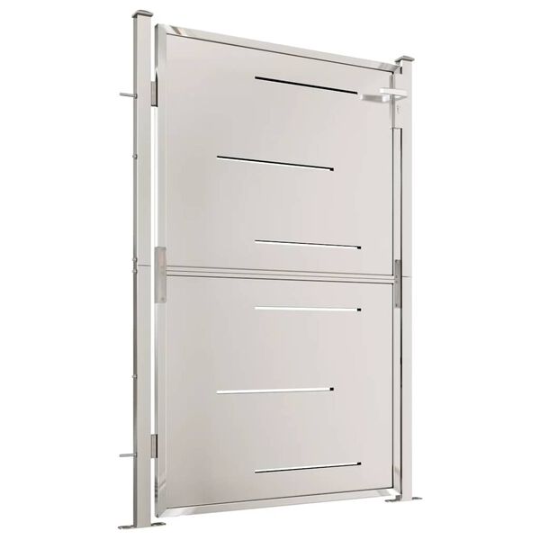 vidaXL Cancello da giardino 100x145 cm in acciaio inox