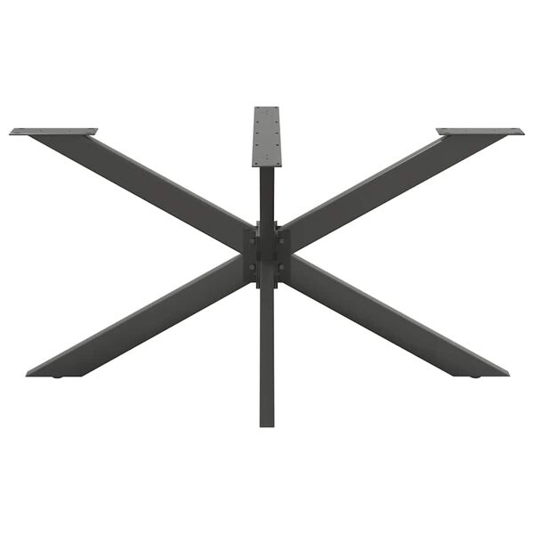 vidaXL Gamba per Tavolo da Pranzo a Forma di Ragno Antracite 150x78x(72-73) cm Acciaio