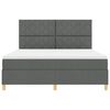 vidaXL Letto a molle con materasso Grigio scuro 180 x 200 cm Tessuto