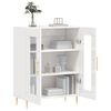 vidaXL Credenza 69,5x34x90 cm in Legno Multistrato Bianco Lucido