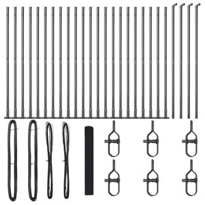 vidaXL Palo della recinzione Grigio