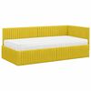 vidaXL Struttura Letto Angolare con Materasso 2 pcs Giallo Velluto