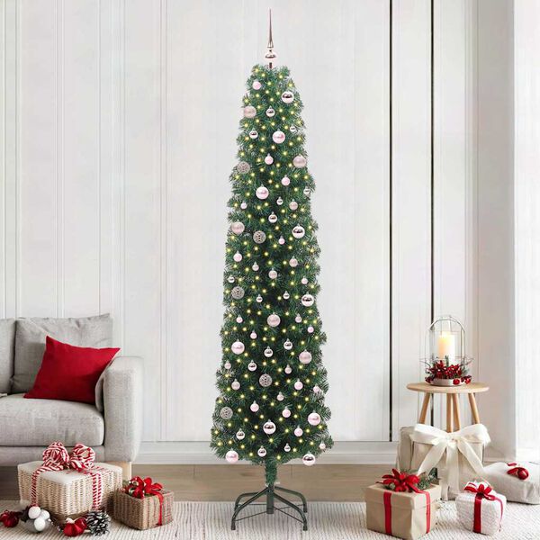 vidaXL Albero di Natale artificiale con 300 LED Verde 240 cm