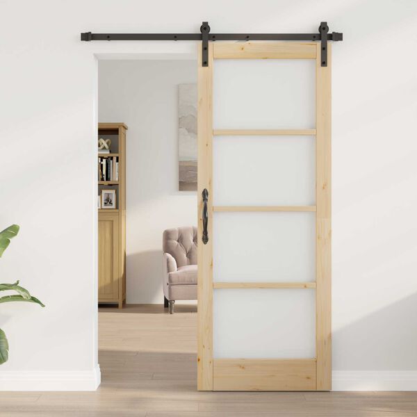 vidaXL Porta scorrevole ORKDAL Naturale 78 x 202 cm