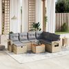 vidaXL Set Divano da Giardino 8 pz con Cuscini Beige Misto Polyrattan