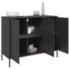 vidaXL Credenza Nera 100,5x39x79 cm in Acciaio