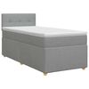 vidaXL Letto box spring con materasso Grigio Chiaro 90 x 190 cm