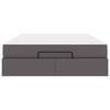 vidaXL Struttura letto con materasso con materasso 2 pcs Grigio PVC