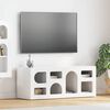 vidaXL Mobile TV Bianco Lucido 100 x 35 x 40 cm Legno multistrato