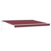 vidaXL Tendone manuale 4 x 3 m Borgogna 100% Poliestere