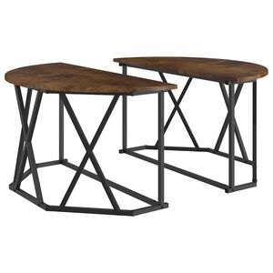 vidaXL Tavolino da salotto Rovere fum&eacute; 80 x 80 x 42 cm