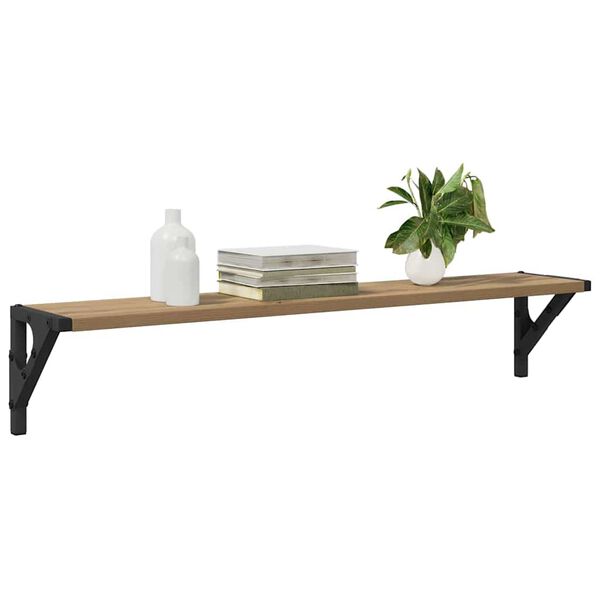 vidaXL Scaffali da parete 2 pcs Rovere artigianale 80 x 15 x 15,5 cm