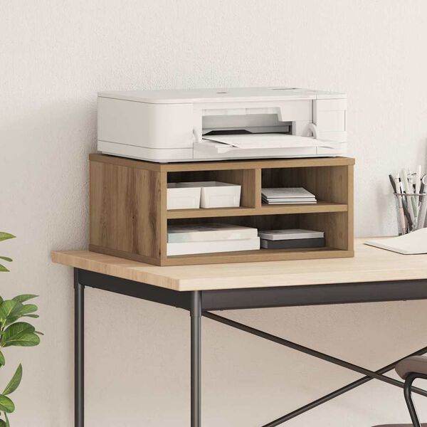 vidaXL Supporto per Stampante Rovere artigianale 49 x 40 x 22.5 cm
