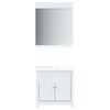 vidaXL Set Mobili da Bagno 2 pz BERG Bianco in Legno Massello di Pino