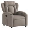 vidaXL Poltrona Reclinabile in Tessuto Tortora