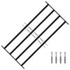 vidaXL Griglia Finestra 115 x 60 cm Acciaio verniciato a polvere Nero