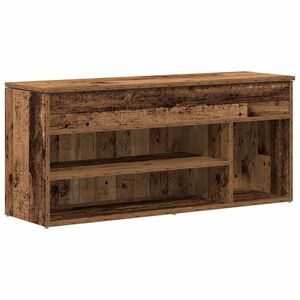 vidaXL Scarpiera Legno Antico 102x30,5x45 cm in Legno Multistrato