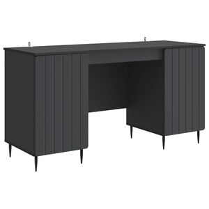vidaXL Scrivania Nero 142,5 x 50 x 75 cm Legno ingegnerizzato