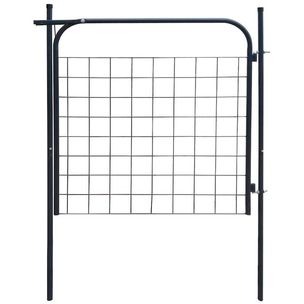 vidaXL Cancello per Recinzione da Giardino 100x100 cm Antracite