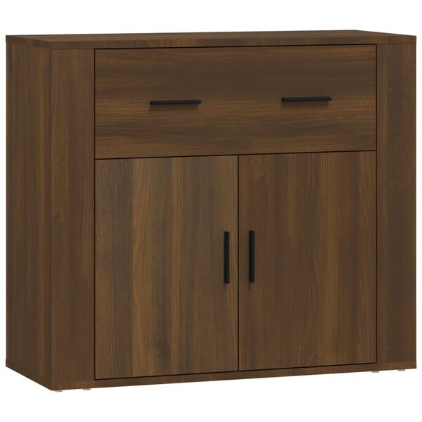 vidaXL Credenza Rovere Marrone 80x33x70 cm in Legno Multistrato