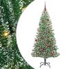 vidaXL Albero di Natale Artificiale Imbiancato con Luci LED 180 cm