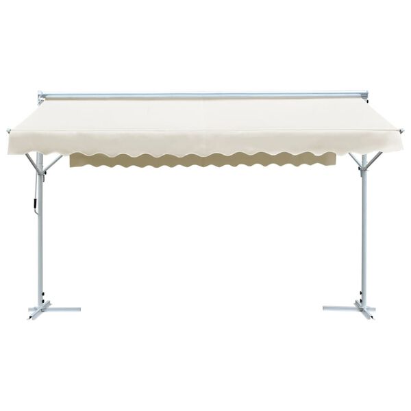 vidaXL Tenda da Sole a Gazebo 4x3 m Crema