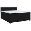vidaXL Letto box spring con materasso Nero 140 x 190 cm Tessuto