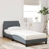 vidaXL Letto con Materasso Dover Grigio Scuro 80x200 cm in Velluto