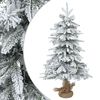 vidaXL Mini albero di Natale innevato 45 cm PVC e PE Verde e Bianco